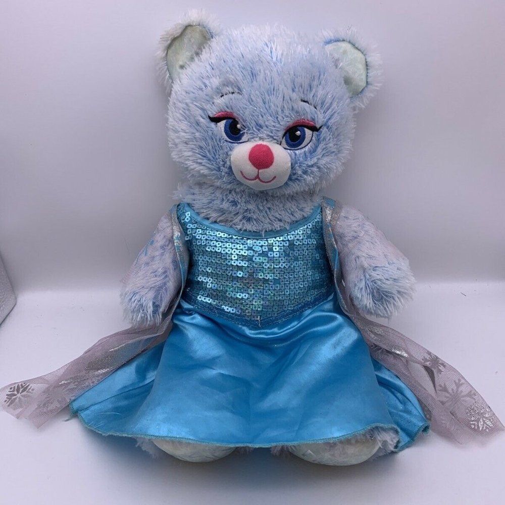 Build A Bear Princess Frozen Blue Bear Plush